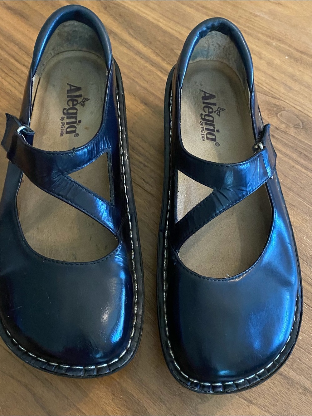 Alegria Kids Mary Jane Shoes - Black Patent